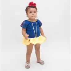 Fantasia Princesa Branca De Neve  Mesversario  Bebê Realeza da Natureza