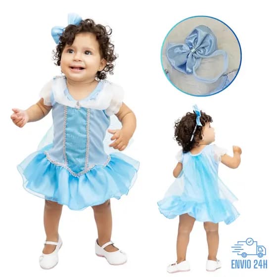 Fantasia Princesa do Gelo Frozen Elsa Mesversário Festa Carnaval Promoção Romper Body temático