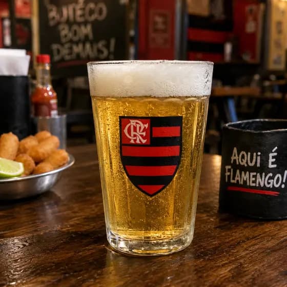 Copo Americano 190ML Clube de Regatas Flamengo CRF Original