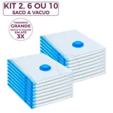 Kit Sacos  2 6 ou 10 Organizador a Vacuo 70X110 Grande Roupas Cobertores Edredom e Mala de Viagem
