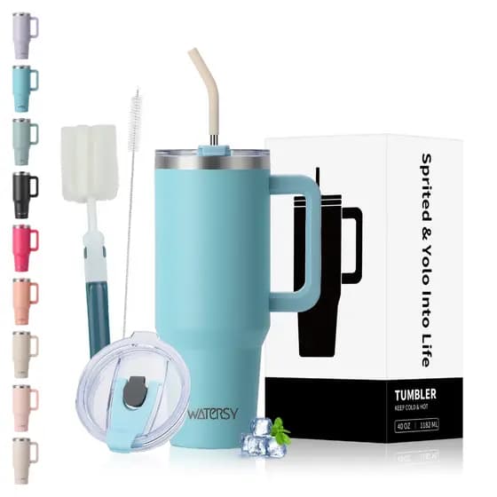 WATERSY Garrafa térmica de aço inoxidável, 891ml, ideal para estudantes e uso na academia.