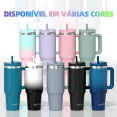 WATERSY Garrafa Térmica 891ml/1182ml | Aço Inoxidável com Alça e Canudo | Anti-Vazamento | Para Academia, Escola e Campi