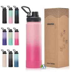 garrafa térmica de água WATERSY 650ml Aço Inox | Temperatura Estável Quente/Frio com Alça Esportiva