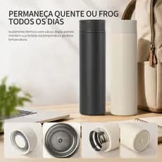 WATERSY Garrafa Térmica 510ml com Tampa | Quente 12h/Frio 24h | Ideal para Academia e Escritório