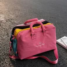 Bolsa viagem colorida dopamina, grande capacidade, bolsa de mão para bagagem de cabine, leve e organizadora