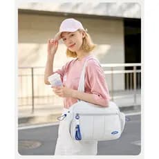 Bolsa de ombro para laptop adequada para MacBook, com forro interno à prova de choque.