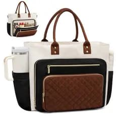 Bolsa para Laptop para Deslocamentos com Grande Porta-Copos e Grande Capacidade para Negócios e Viagens Diárias