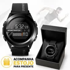 Relógio Masculino Digital C-Shock Tático Pulseira Silicone Esportivo a Prova d'água Varejo Atacado - Presente Homem.