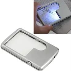 Lupa De Leitura De Bolso Profissional Tipo Cartão Lupas Com Joias Luz LED