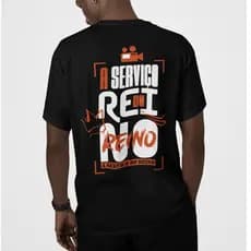 Camiseta Unissex A serviço Do Reino Igreja/Católicos /Evangélicas 147 100%  Algodão