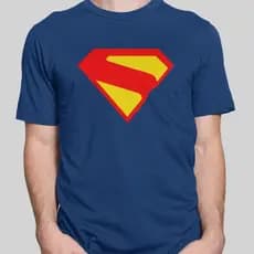 Camiseta Adulto Personagem Super Man Estilosa Monarca