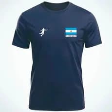 Camiseta Algodão Masculina Camisa Argentina Versão Torcedor