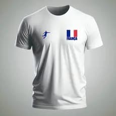 Camisa Moda Masculina Camiseta Futebol Países França Algodão Copa 2026
