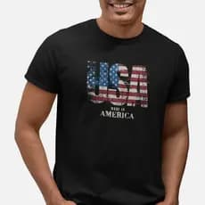 Camiseta Masculina USA America Lançamento 100% Algodão 145