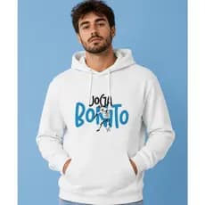 Moletom Masculino Joga Bonito Futebol Canguru Com Capuz Estampa Esportiva
