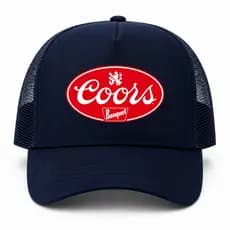 Boné Trucker Preto Tela Americana Aba Curva Estilo Country Vintage Unissex