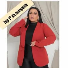 Blazer Feminino Alfaiataria Plus Size G1 G2 G3