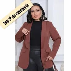 Blazer Feminino Plus Size Alfaiataria G1 G2 G3