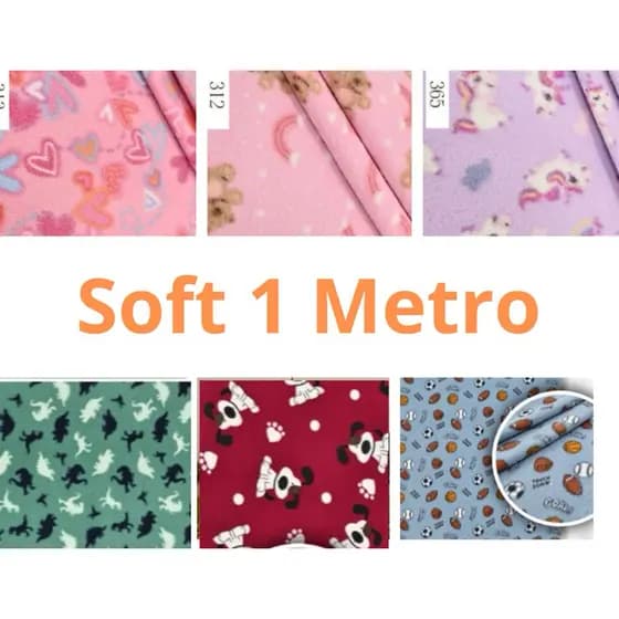 Tecido Soft Estampado - Tecidos de Frio 50 cm