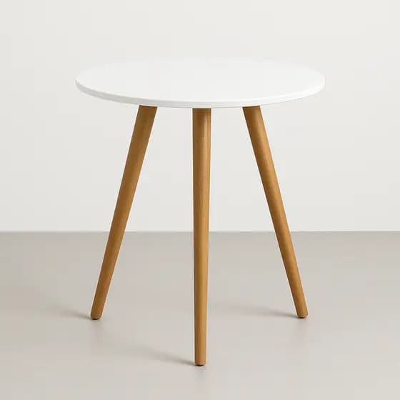 Mesa De Apoio Redonda Mesa Lateral Mesa de Canto Branca Luxo Moderno Sala Quarto Escritorio Copa Mesa