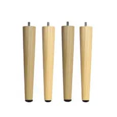 Kit 4 Pés Palito Madeira 30 cm c/ Haste para Sofá Mesa Móveis e Decoração Puffs