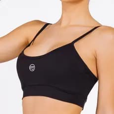 Top com Bojo Alcinha Fitness Poliamida Zero Transparência Compressão Alta Sustentação Academia Feminino