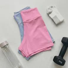 Kit 2 Shorts Fitness Poliamida  Zero Transparência Compressão Alta Sustentação Academia Corrida Fitness