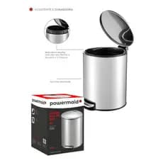 Lixeira Inox Slim 12l Powermaid