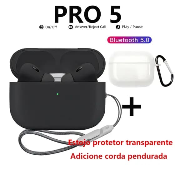 Fone De Ouvido AiPod pro 5 Bluetooth Sem Fio Com Microfone Fones esportivos Adequado