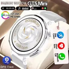 2026 GT5 Mini Smartwatch Relógio Feminino AMOLED Tela HDBluetooth Chamada NFC GPS