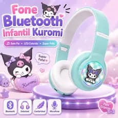 Kuromi Sanrio Fones de Ouvido Infantil - MA-9 Bluetooth Sem Fio