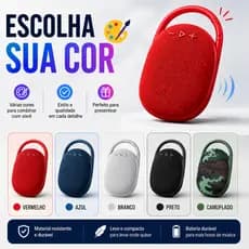 Caixa de Som Bluetooth Portátil Mini Speaker Sem Fio Som Potente Alça para Viagem e Praia