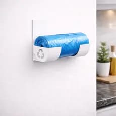 Suporte para Rolo de Saco de Lixo porta rolo dispense sacola puxa organização saco com dupla facil