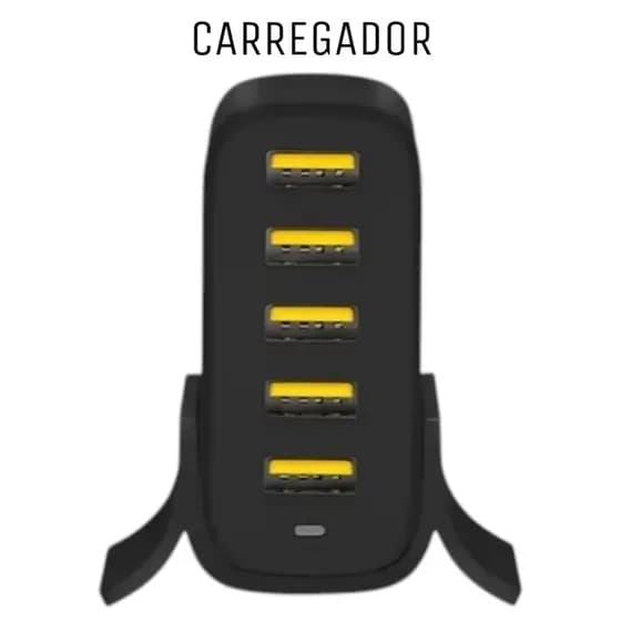 Carregador De Mesa 5 Entrada Usb 25w Smart-ic