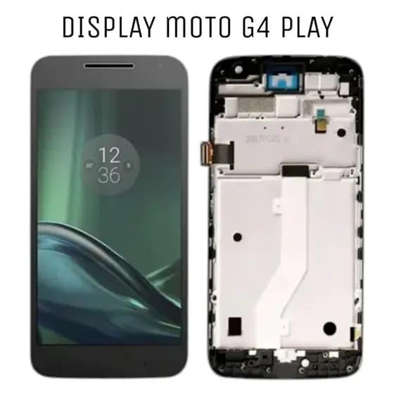 Tela Display Para Moto G4 Play Preta Com Aro Incell