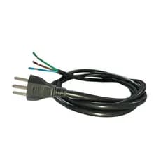 Cabo de Força Tripolar Rabicho Cabo Grosso 3x2,50mm 20A Tomada Macho Plugue Padrão Brasileiro 2m