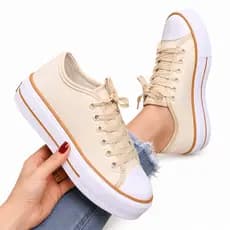 Tenis Plataforma Casual Super Star Leve Macio Anti derrapante