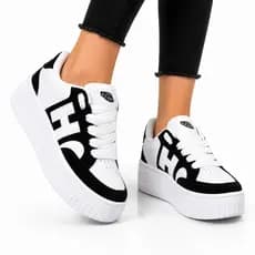 Tênis Feminino HH Casual Retrô Plataforma Casual Antiderrapante Confortável Moda Vintage Estilo Urbano