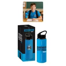 Garrafa Alumínio Sports Azul Água 500ml Time Grêmio Oficial