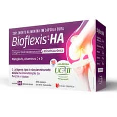 Bioflexis HA - Colágeno Tipo II + Ácido Hialurônico Com 30 Cápsulas