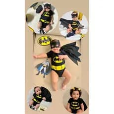 Body Temático para mesversario - Batman fantasia máscara capa fantasia para bebê super herois body super herois Unissex