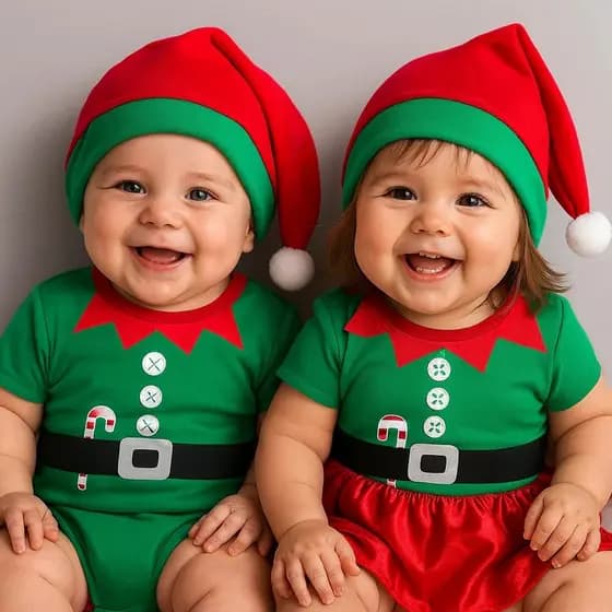 Body Ajudante do Papai Noel Menina Bebe Body Mamãe Noel Body Temático Mesversario Menina Body Natal Menina Body + Gorro