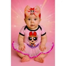 Body Temático Florzinha Super Poderosas Body Bebê Super Poderosas Body Mesversário Florzinha Fantasia Bebê Menina