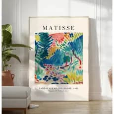 Quadro Decorativo Com Moldura Filete Sala Escritório Coleção Henri Matisse Landscape At Collioure