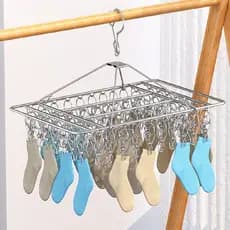Varal Com 26/40/20 Clips Inox Prendedores Pratico E Retrátil Cabide Para Roupas Intimas Para Pequenas