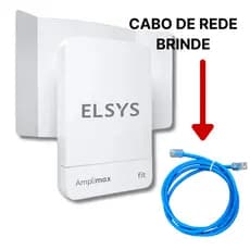 Roteador Elsys Amplimax Fit 4G Solução de Internet para Áreas Rurais Sítios e Fazendas Cabo de Rede