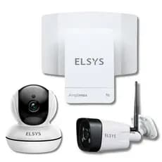 Kit Internet Rural com Roteador Amplimax Fit e Cameras Interna Myra e Externa Wifi Elsys Com IA