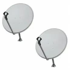 Kit 2 Antena Digital Parabólica Elsys vivenses century Offset Chapa 60cm Ku 5g