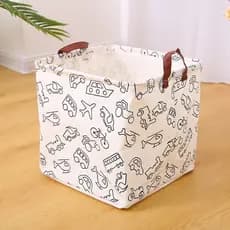 Cesto Organizador 32cm x 32cm cesto de roupa suja  Multiuso Dobrável Roupa Brinquedo Tecido Variados