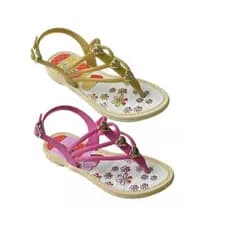 Kit 2 Par Sandalia Coração Chinelo Infantil Traseira Fivela rasteirinha feminina rasteira
